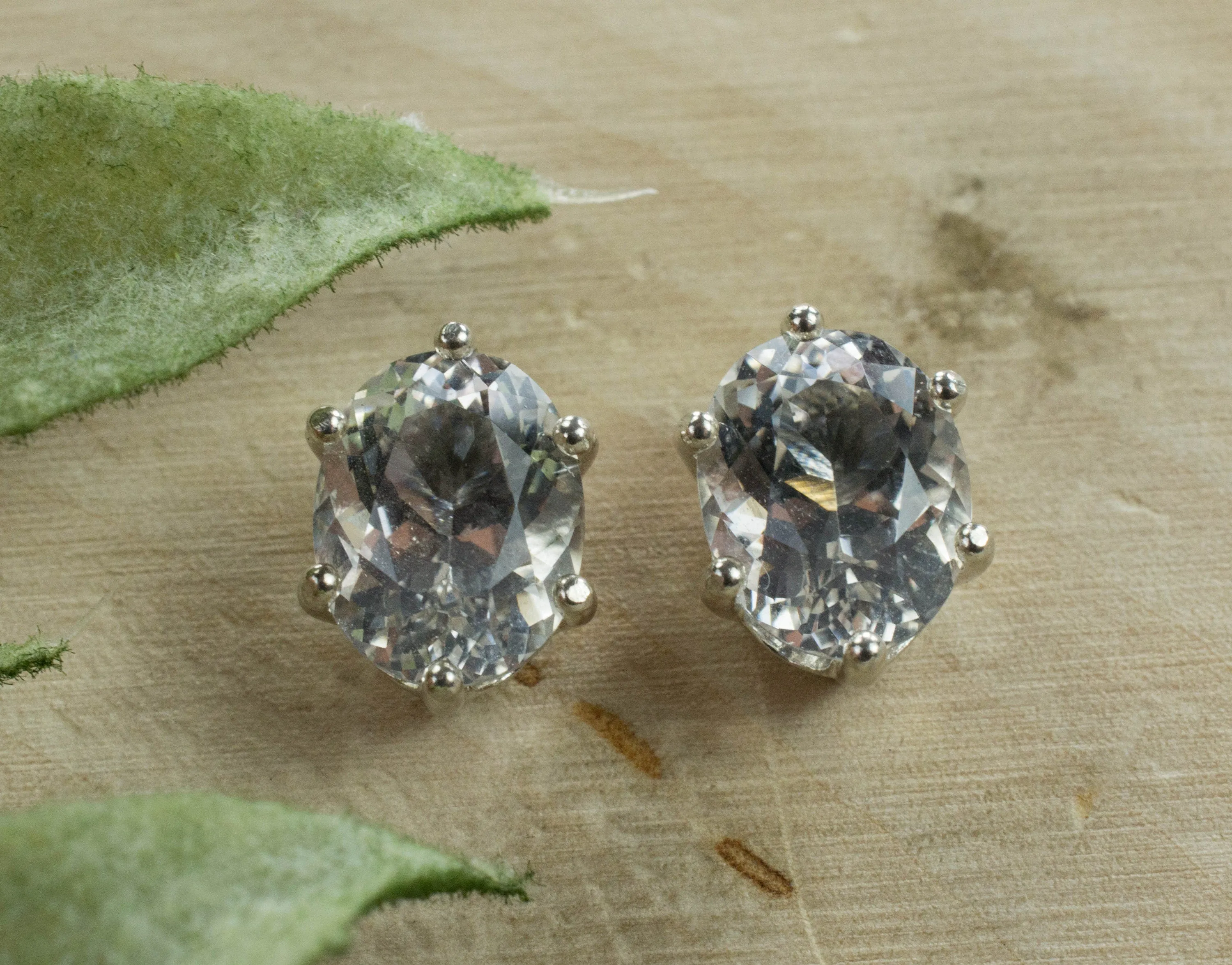 Tanzanian Quartz Earrings, Natural Untreated Mondo Quartz; 3.710cts