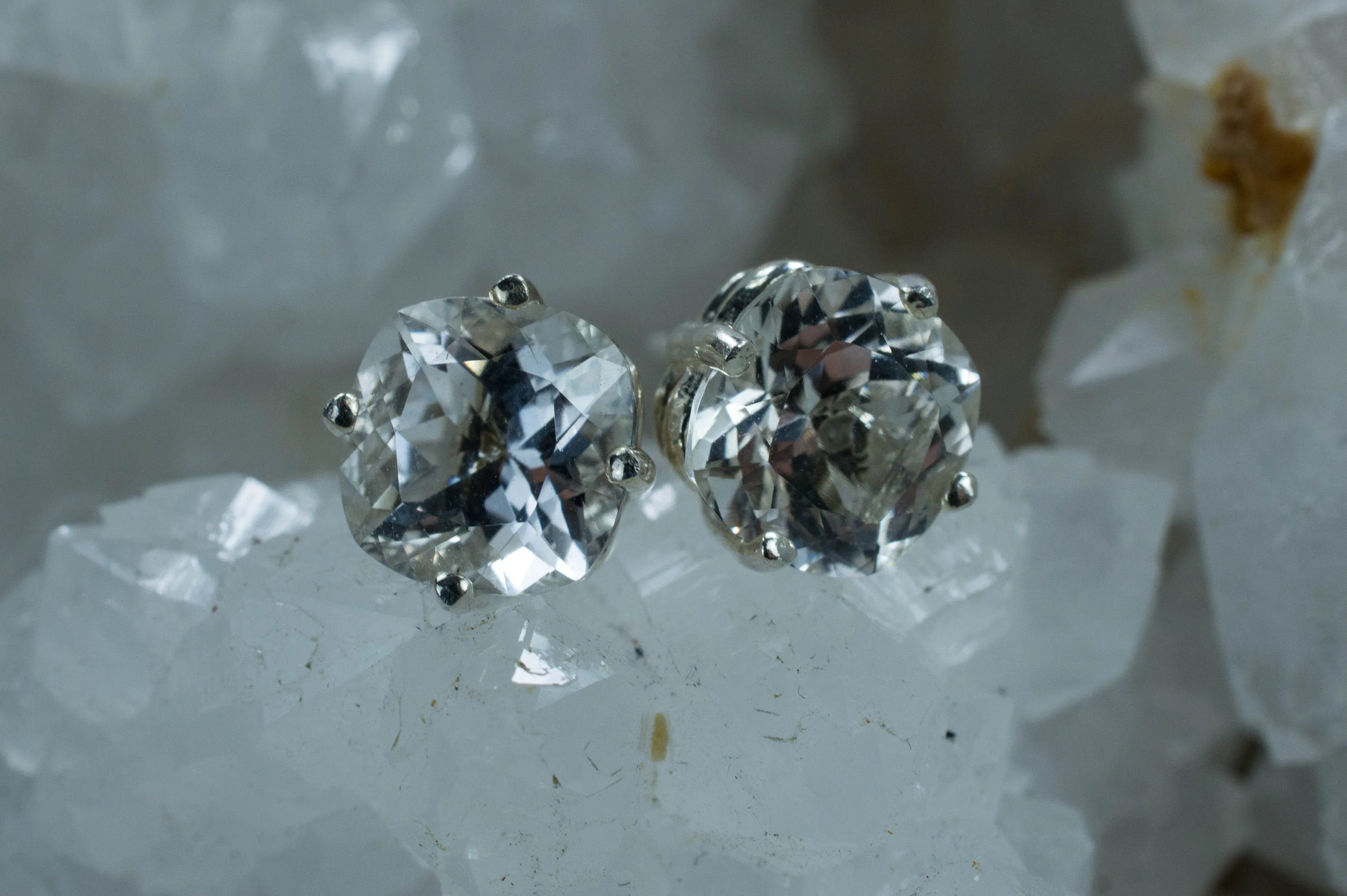 Tanzanian Quartz Earrings, Natural Untreated Mondo Quartz; 3.900cts