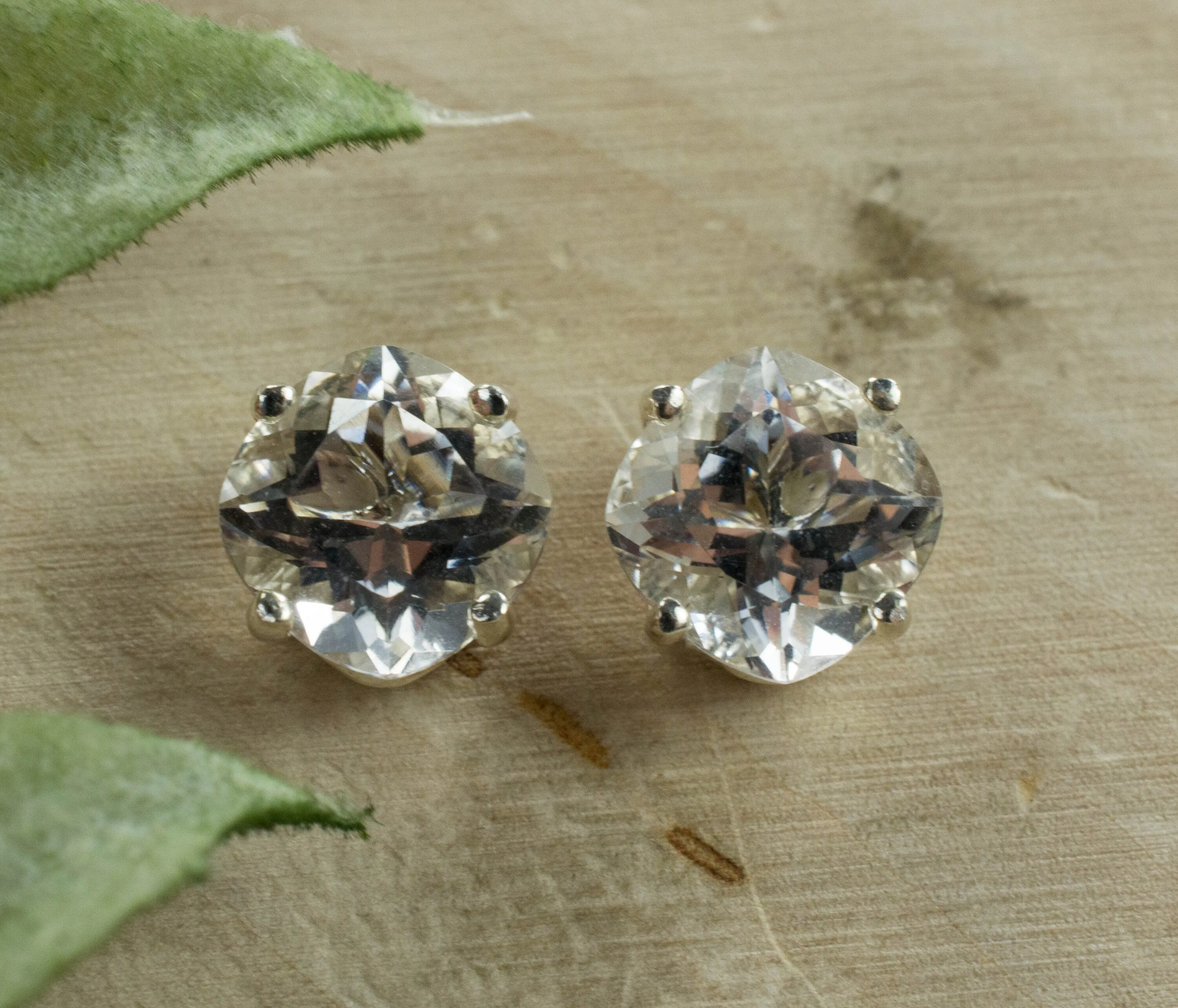 Tanzanian Quartz Earrings, Natural Untreated Mondo Quartz; 3.900cts