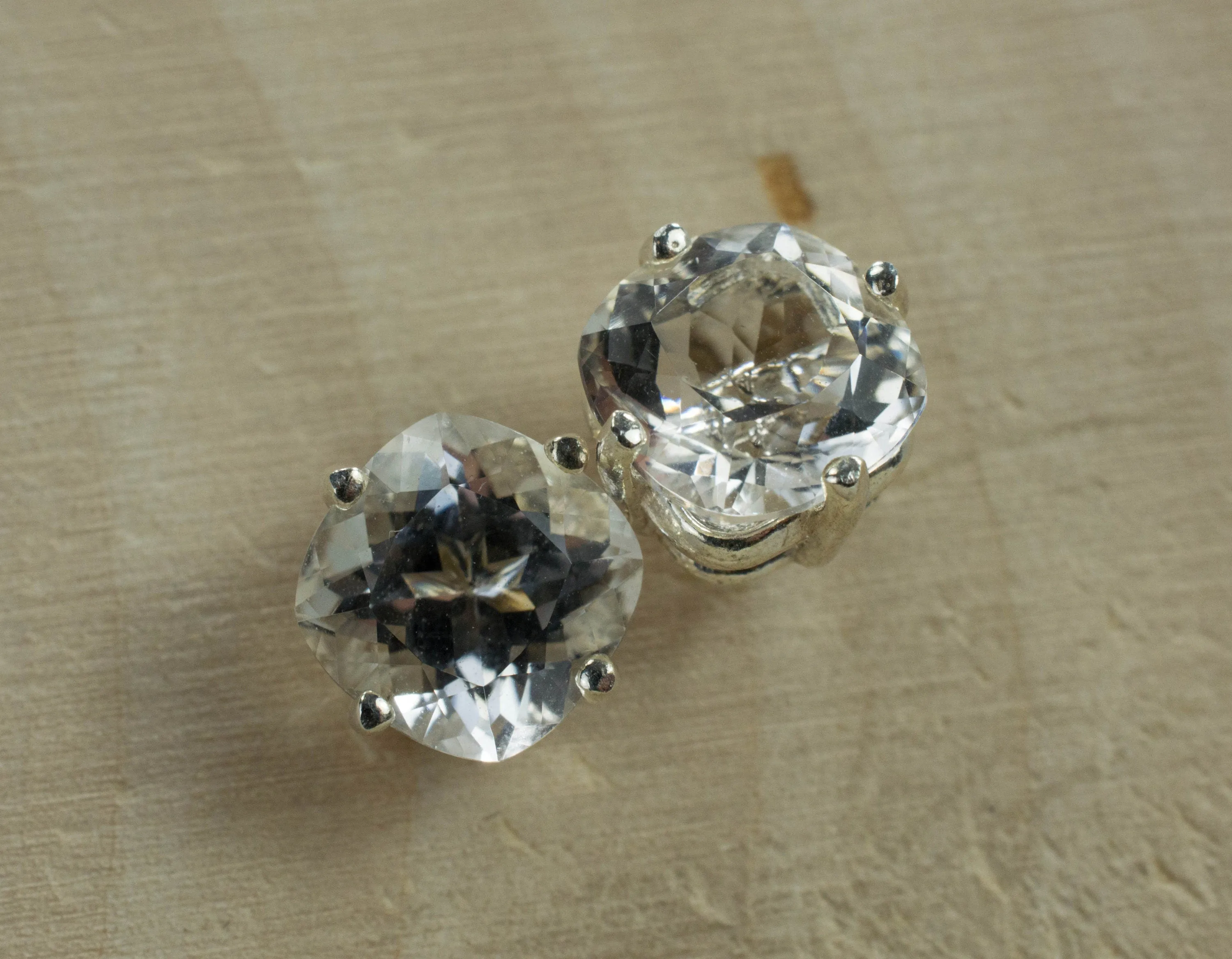 Tanzanian Quartz Earrings, Natural Untreated Mondo Quartz; 3.900cts