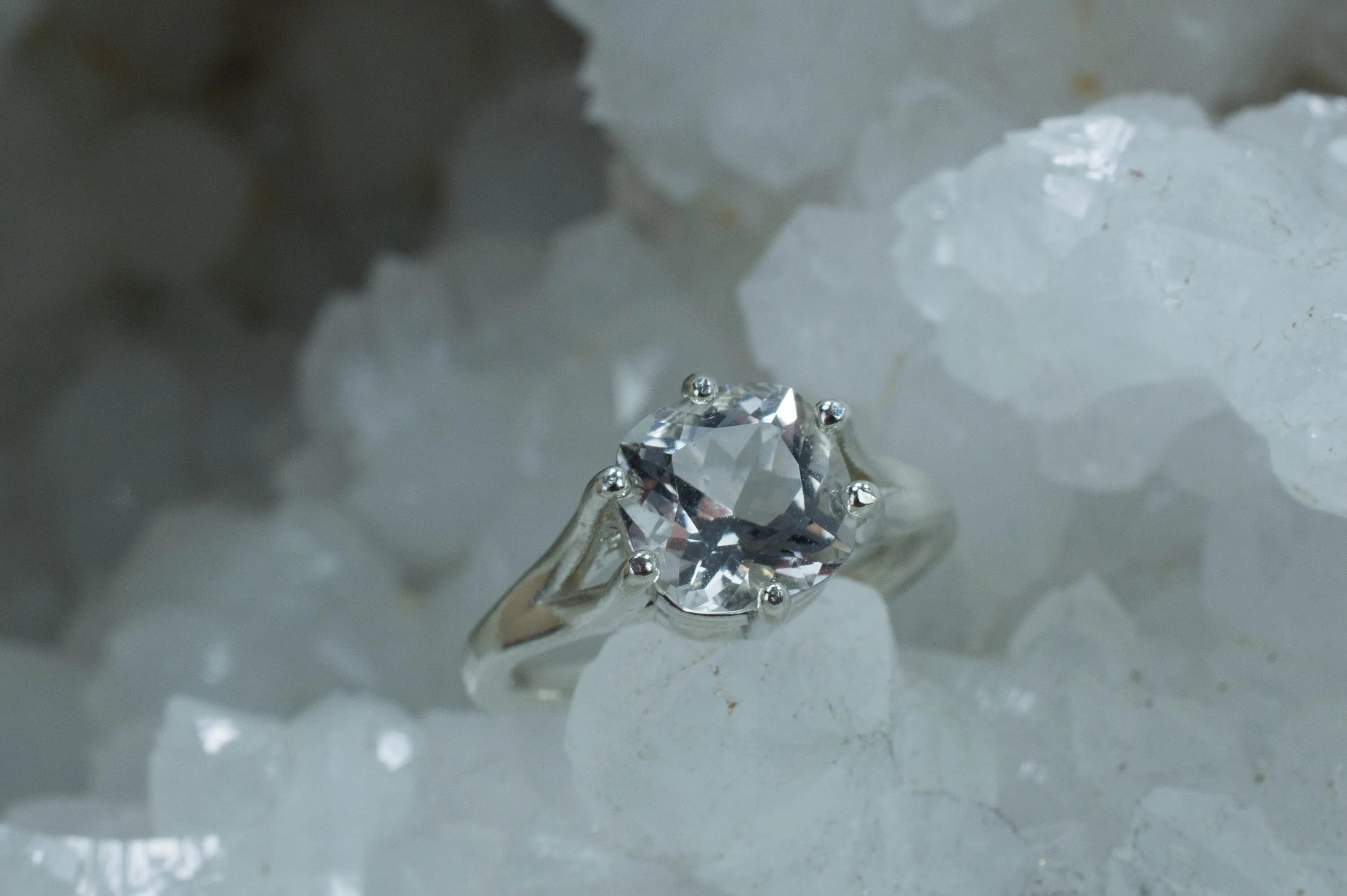 Tanzanian Quartz Ring, Genuine Untreated Mondo Quartz
