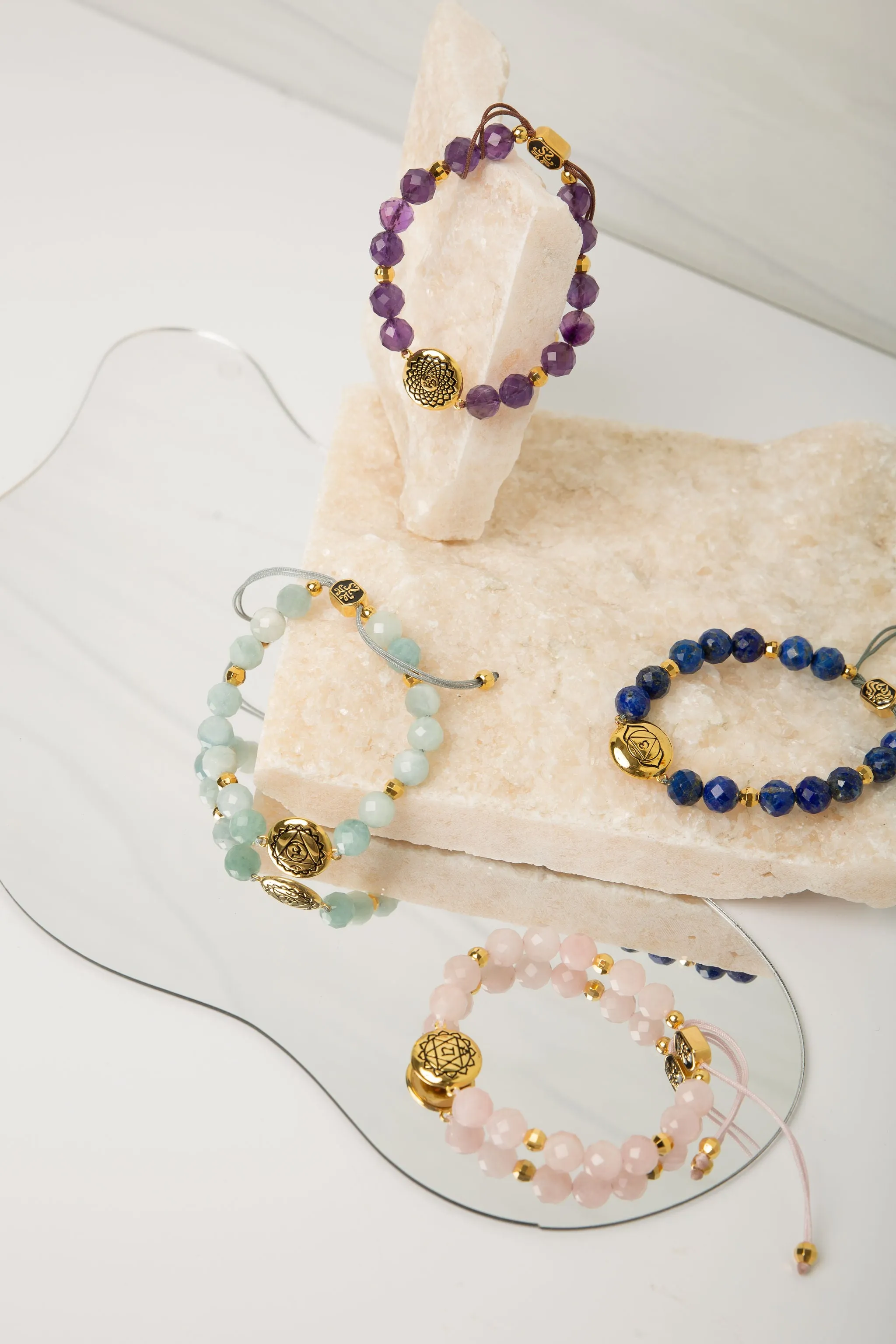 Throat Chakra Aquamarine Inner Peace & Tranquility Bracelet