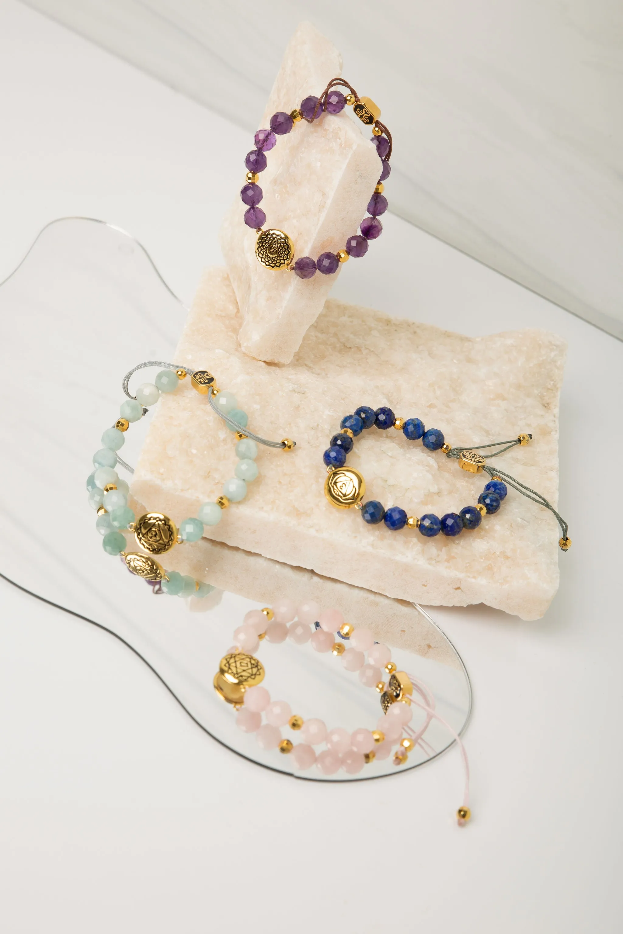 Throat Chakra Aquamarine Inner Peace & Tranquility Bracelet
