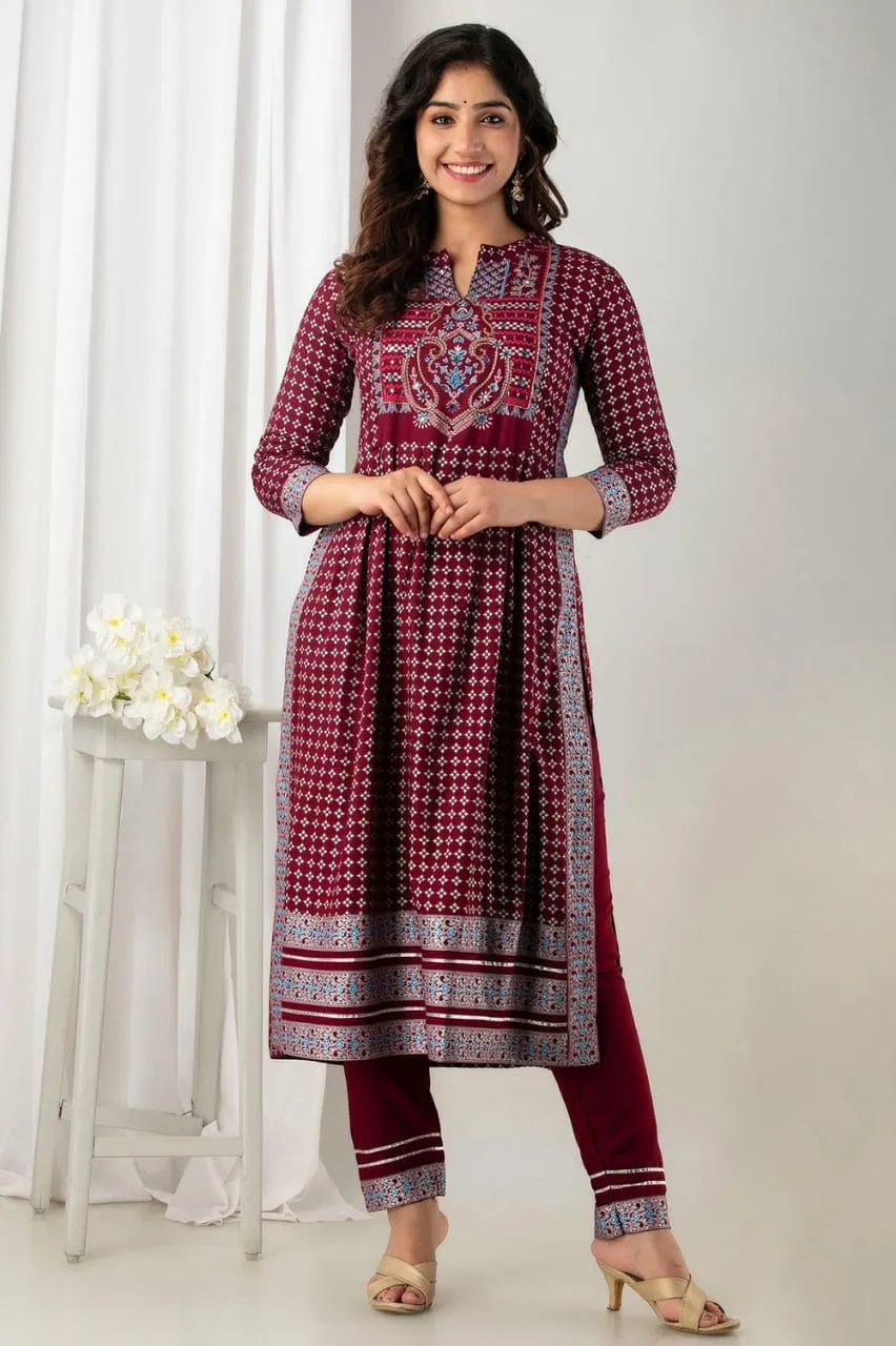 Traditional Beautiful Designer Reyon Suite