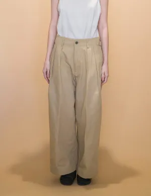 WM05-PT232053 MILITARY CLOTH TUCK WIDE PANTS